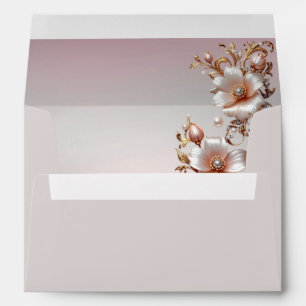 Decorative Pink Floral Envelope