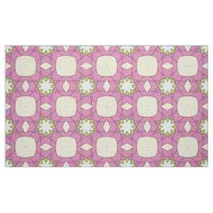 Decorative pink floral geometric pattern  fabric