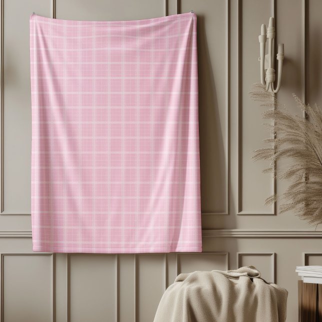 Decorative Pink Plaid and Dots Blanket Stylish (Decorative Pink Plaid and Dots Blanket Stylish)