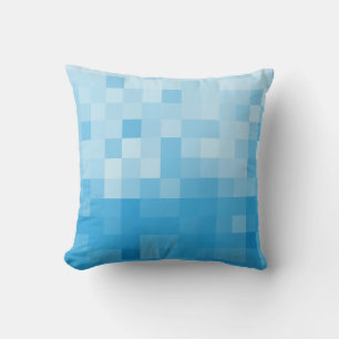 Decorative Pixel Art Blue cushion