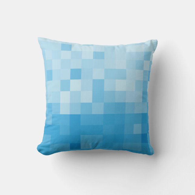 Decorative Pixel Art Blue cushion (Front)