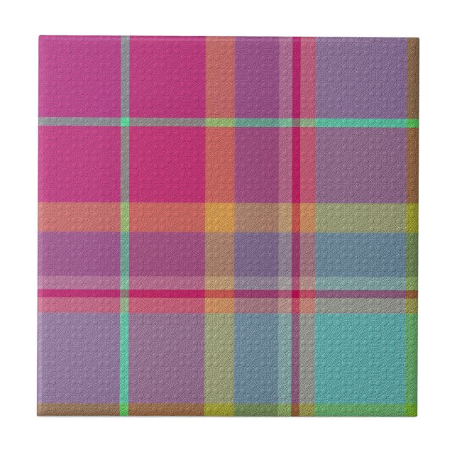  Decorative Plaid  Ceramic Tile (Front)