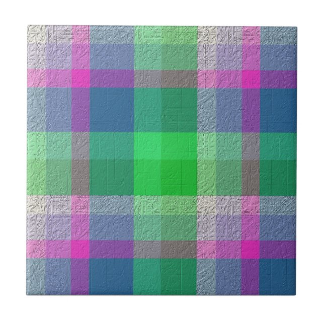 Decorative Plaid  Ceramic Tile (Front)
