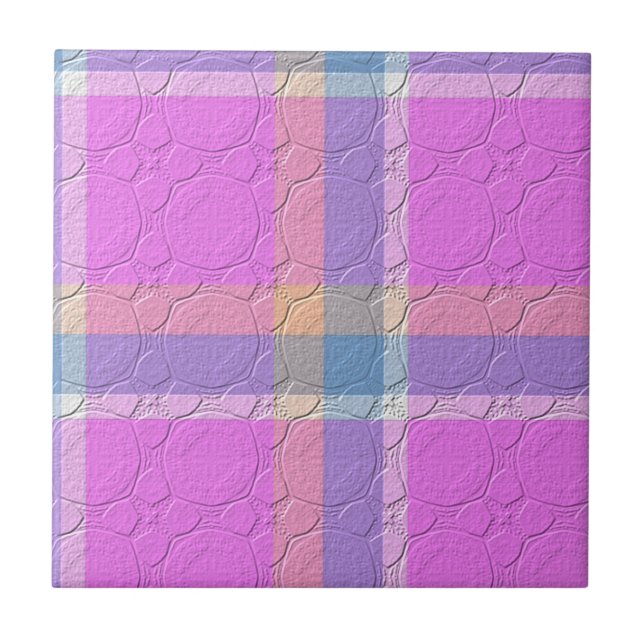  Decorative Plaid  Ceramic Tile (Front)
