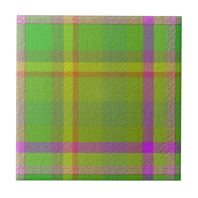  Decorative Plaid  Ceramic Tile (Front)
