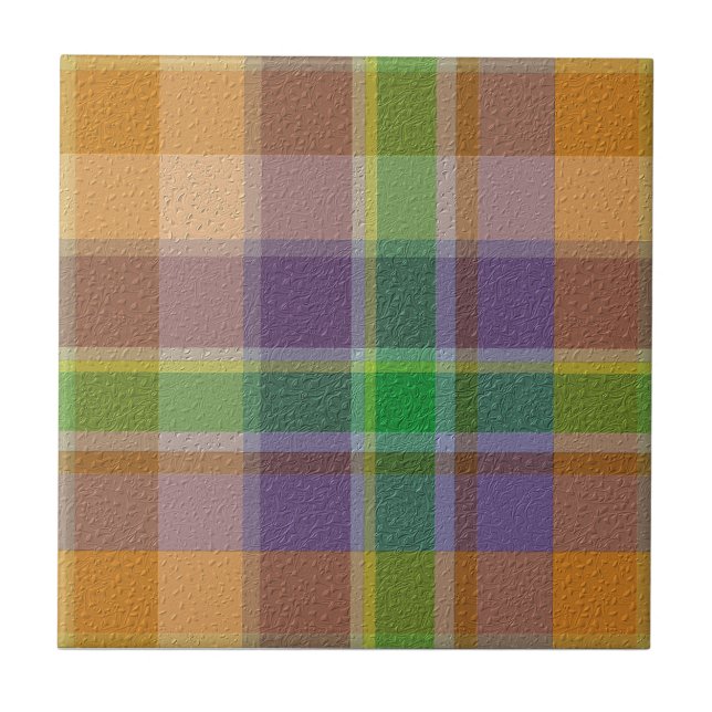  Decorative Plaid  Ceramic Tile (Front)