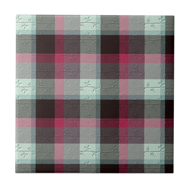  Decorative Plaid  Ceramic Tile (Front)