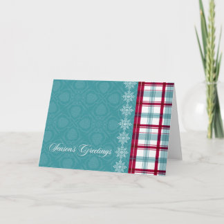 DECORATIVE PLAID Holiday Card