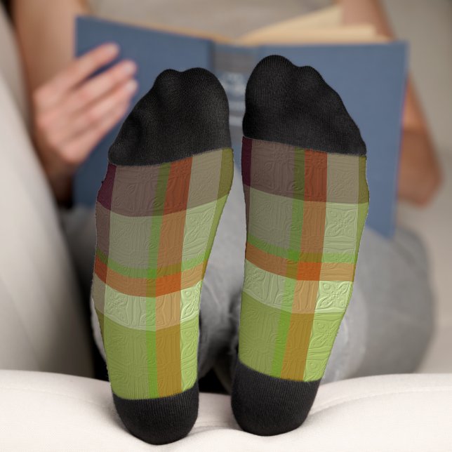  Decorative Plaid Socks (Bottom)