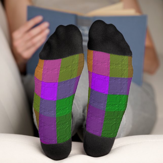  Decorative Plaid Socks (Bottom)