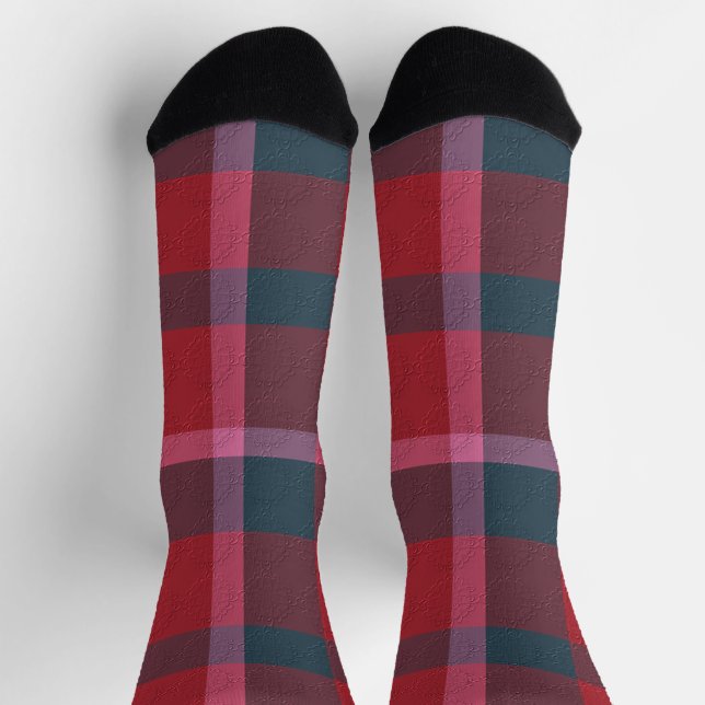  Decorative Plaid Socks (Top)
