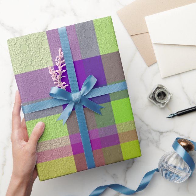 Decorative Plaid Wrapping Paper (Gifting)