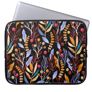 Decorative plants, herbs, berries and leaves. Abst Laptop Sleeve