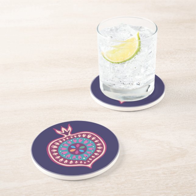 Decorative Pomegranate    Coaster (Side)