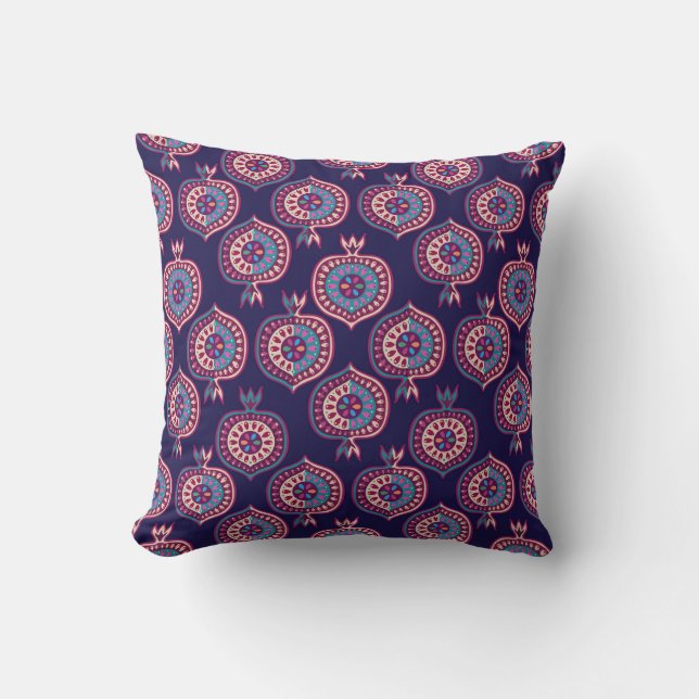 Decorative Pomegranate Pattern  Cushion (Front)