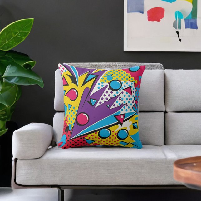 Decorative Pop Art Throw Pillow (Creator Uploaded)