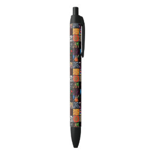 Decorative Pop Arts Pattern Black Ink Pen