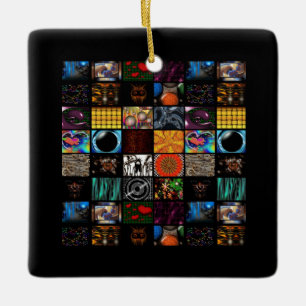 Decorative Pop Arts Pattern  Ceramic Ornament