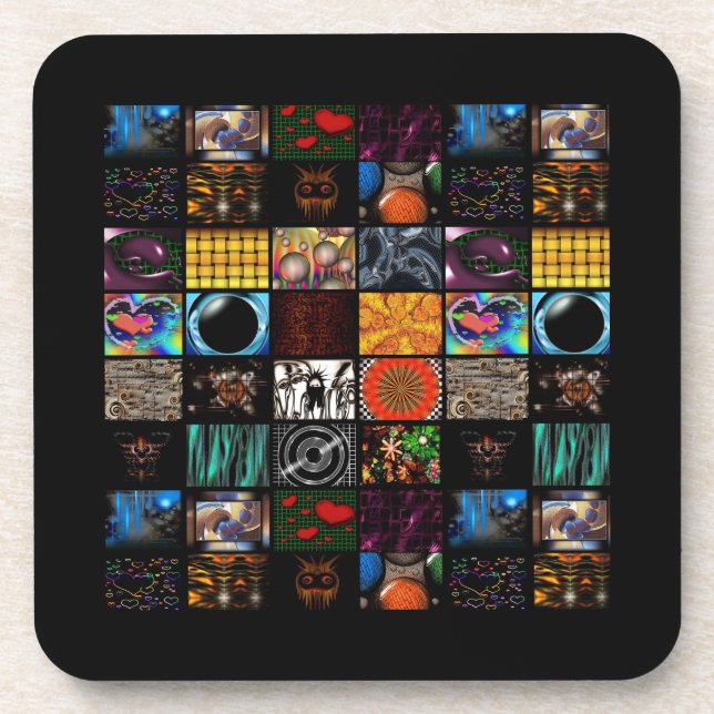 Decorative Pop Arts Pattern  Coaster (Front)