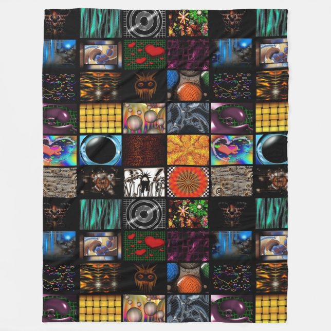 Decorative Pop Arts Pattern  Fleece Blanket (Front)