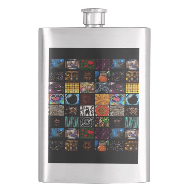 Decorative Pop Arts Pattern  Hip Flask (Front)