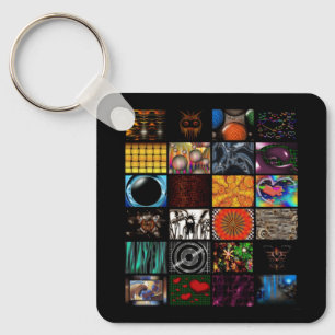 Decorative Pop Arts Pattern  Key Ring