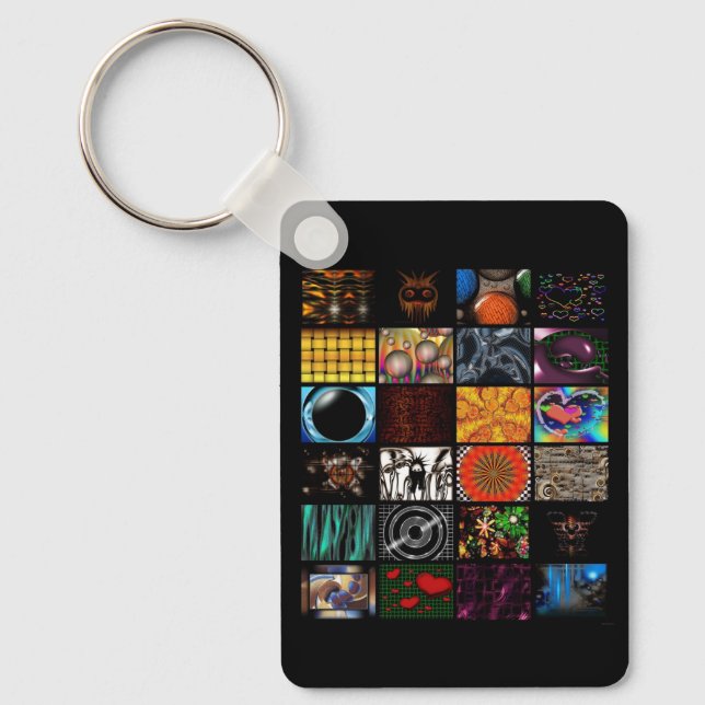 Decorative Pop Arts Pattern  Key Ring (Front)