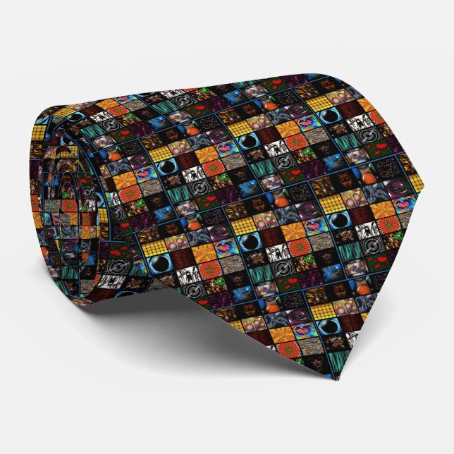 Decorative Pop Arts Pattern  Tie (Rolled)