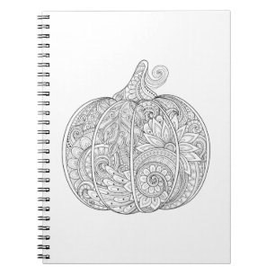 Decorative Pumpkin Doodle Notebook