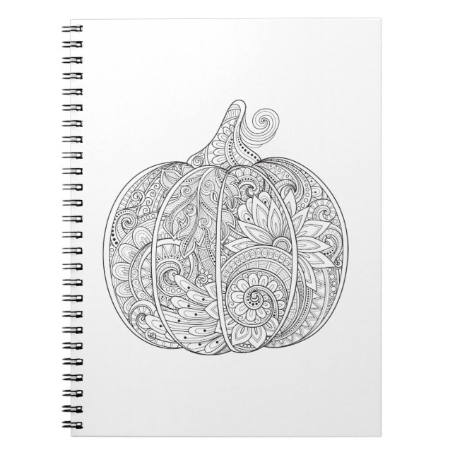 Decorative Pumpkin Doodle Notebook (Front)