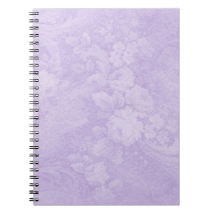 Decorative Purple Floral Spiral Notebook