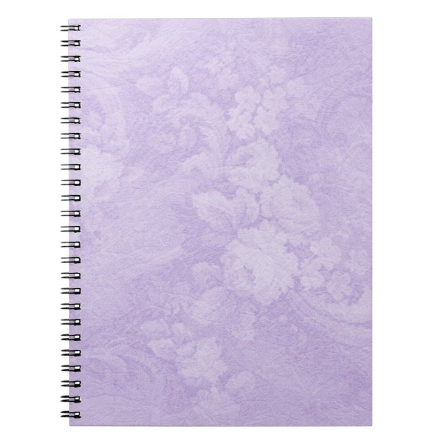Decorative Purple Floral Spiral Notebook (Front)