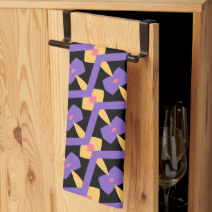Decorative Purple Tea Towel