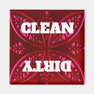 Decorative Red Dishwasher Magnet
