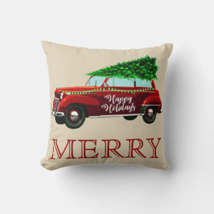 Decorative Red & White Merry Christmas Cushion