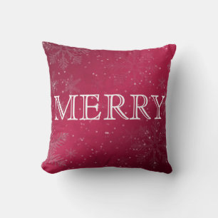 Decorative Red & White Merry Christmas Cushion
