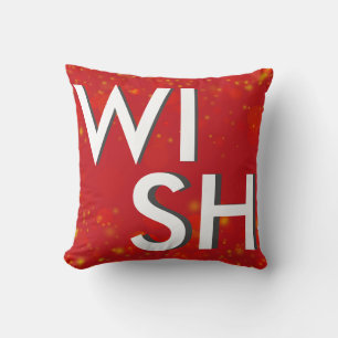 Decorative Red & White Wish &Joy Christmas Cushion
