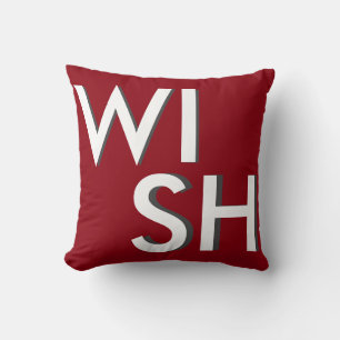 Decorative Red & White Wish &Joy Christmas Cushion