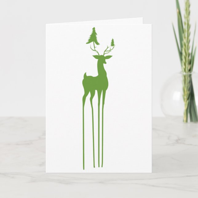 Decorative Reindeer Christmas Holiday Card (Front)