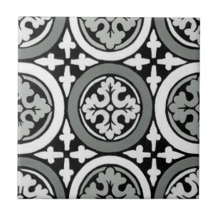 Decorative Renaissance Rosette Tile Design