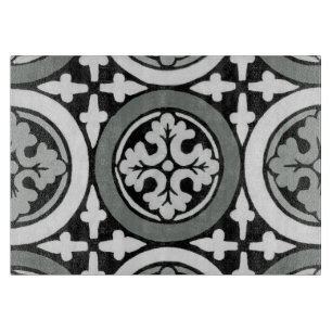 Decorative Renaissance Rosette Tile Design Cutting Board