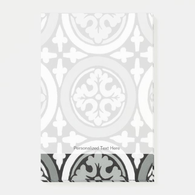 Decorative Renaissance Rosette Tile Design Post-it Notes (Front)