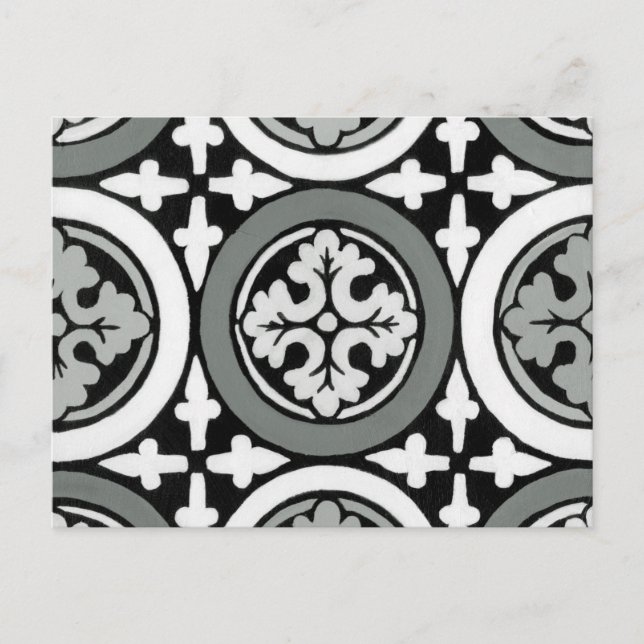 Decorative Renaissance Rosette Tile Design Postcard (Front)