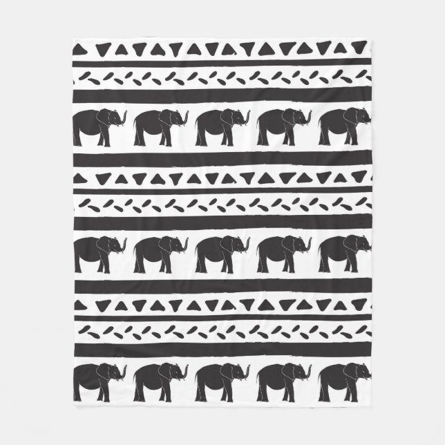 Decorative repeat seamless pattern with hand drawn fleece blanket (Front)