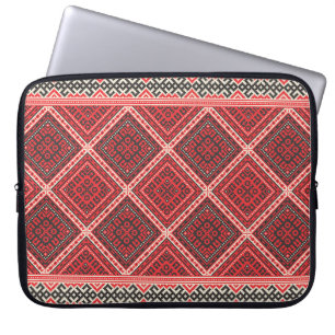 Decorative repeating pattern inspired by tradition laptop sleeve