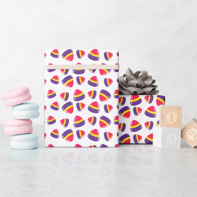 Decorative Retro Christmas Candy pattern  Wrapping Paper (Baby Shower)