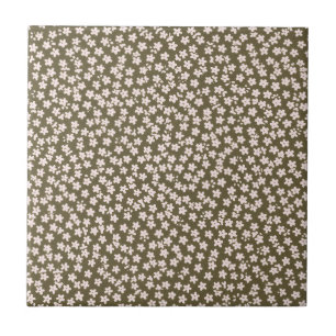 Decorative Retro Japanese Floral Pattern Ceramic Tile