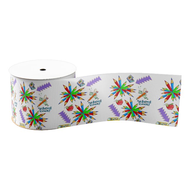 Decorative Ribbon Back to School is Cool Grosgrain Ribbon (Spool)