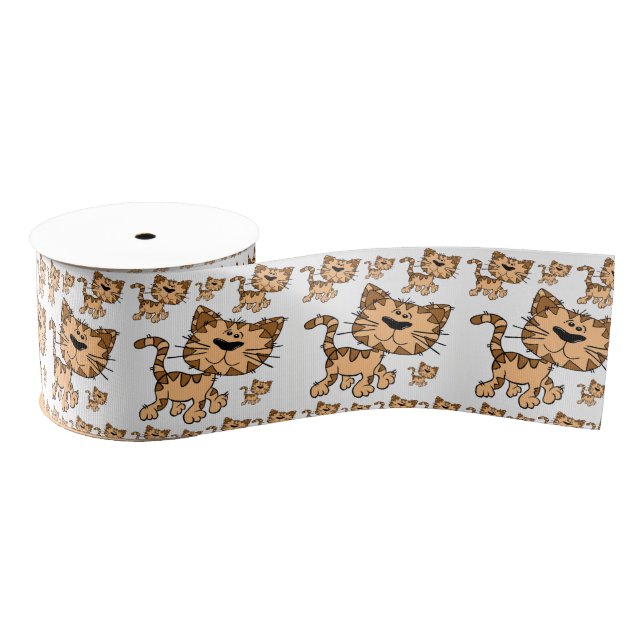 decorative ribbon children cats grosgrain ribbon (Spool)