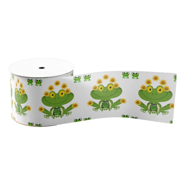 decorative ribbon children frogs grosgrain ribbon (Spool)